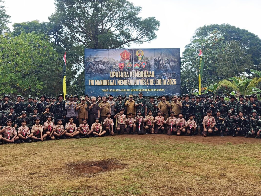 Sinergi TNI-Pemkot di TMMD Ke-130, Wali Kota Ambon Buka Program Pembangunan