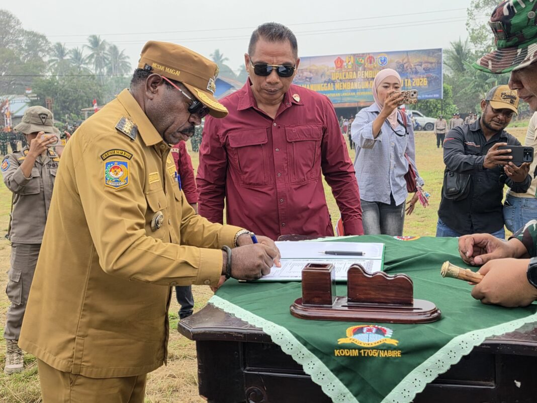 TMMD Ke-130 Resmi Dibuka di Kabupaten Nabire