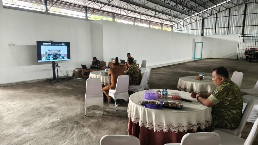 Pangdam XXII/TB Pimpin Rapat Penanganan Karhutla Secara Virtual