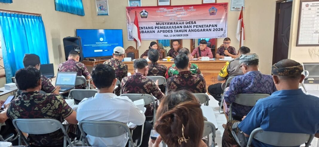 Musdes Penetapan APBDes 2026 Digelar di Desa Tiga