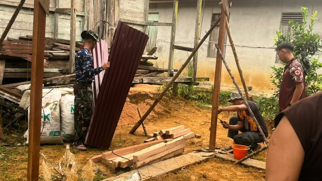 Dukungan Satgas TMMD untuk Rumah Baru Bu Suhanim