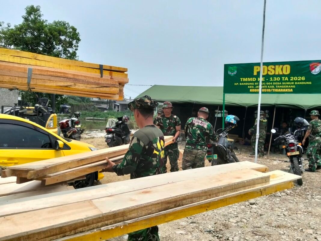 Sinergi Pembangunan oleh Satgas TMMD Kodim 0510/Tigaraksa