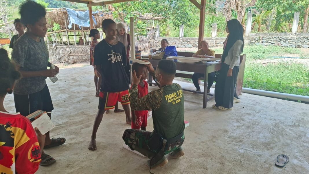 Upaya Terpadu Cegah Stunting di Kampung Yamboi oleh TMMD