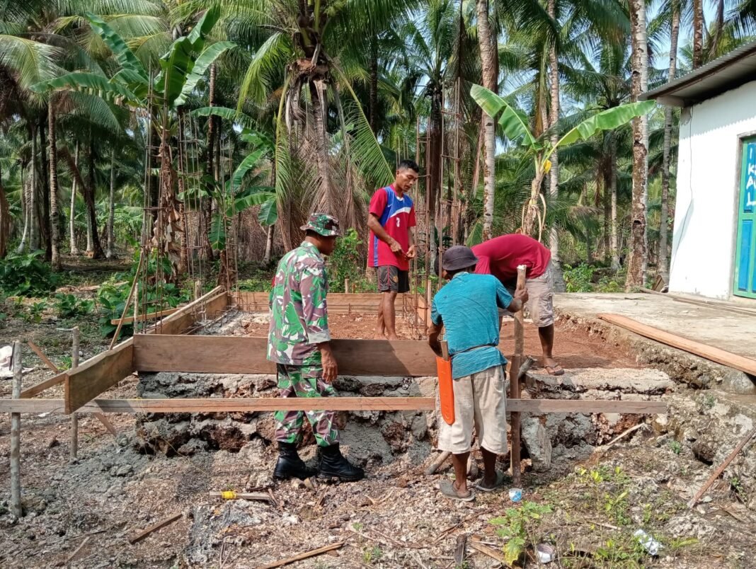 Satgas TMMD Kodim 1512/Weda Tingkatkan Sarana Ibadah untuk Warga Kacepi