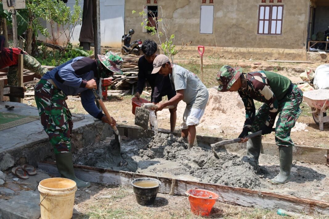 Partisipasi Warga dan Satgas TMMD Wujudkan Rumah Impian di Tanah Laut