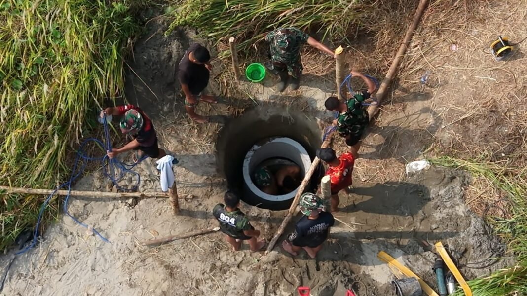 TMMD Ke-130: Sumur Galian untuk Kesehatan Masyarakat di Wanggar Sari