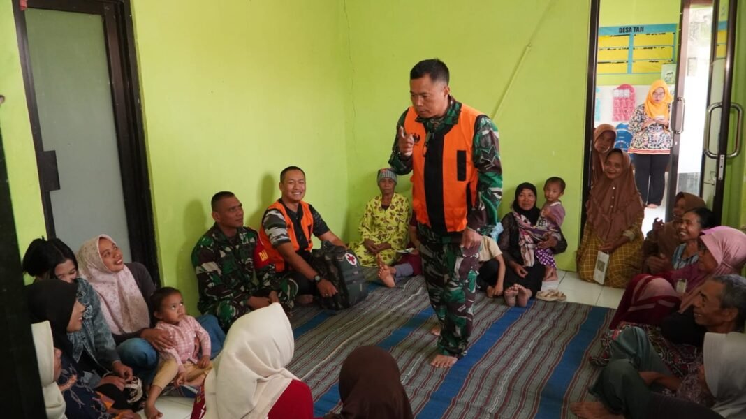 Kegiatan Penyuluhan Kesehatan Satgas TMMD ke-130 di Desa Taji Dorong Kesadaran Hidup Sehat