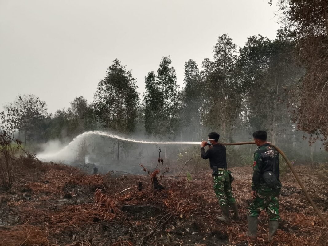 Personel Kodim 1015/Sampit Fokus Pada Pembasahan Untuk Cegah Karhutla